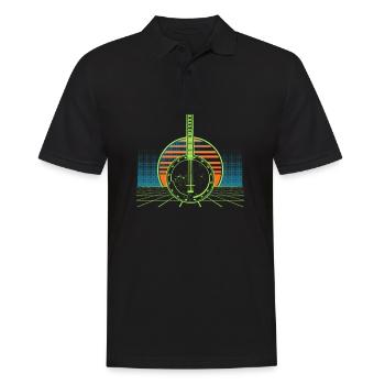 Vintage Banjo Vintage 80er Jahre Geschenk - Männer Poloshirt - Schwarz - Vorne - Kai (181cm)
