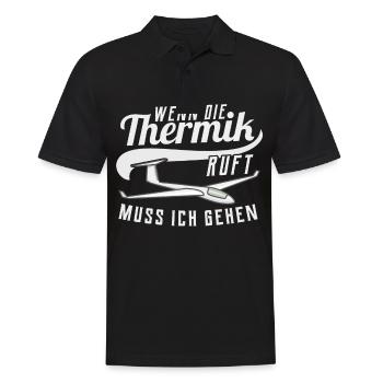 Segelflugzeug Segelflieger Segelflug Geschenk - Männer Poloshirt - Schwarz - Vorne - Kai (181cm)
