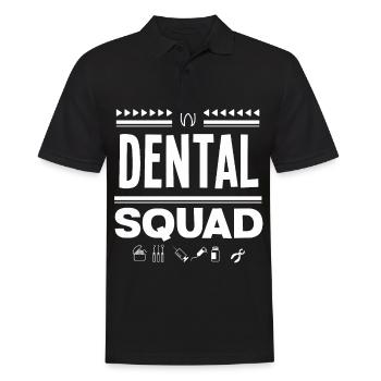 Dental Squad Zahnarzt Zahnarzthelferin Zahnmedizin - Männer Poloshirt - Schwarz - Vorne - Kai (181cm)