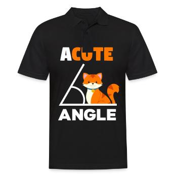 Süßer Winkel Katze Mathe Mathematik Mathelehrer - Männer Poloshirt - Schwarz - Vorne - Kai (181cm)