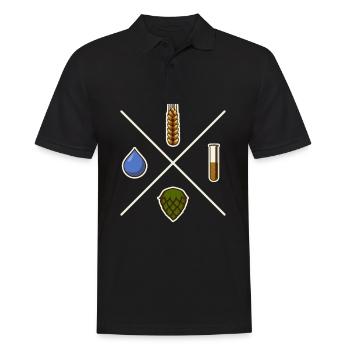 Beer brewer Hobby brewer Beer brewing Brewery - Men's Polo Shirt - black - Front - Kai (181cm)