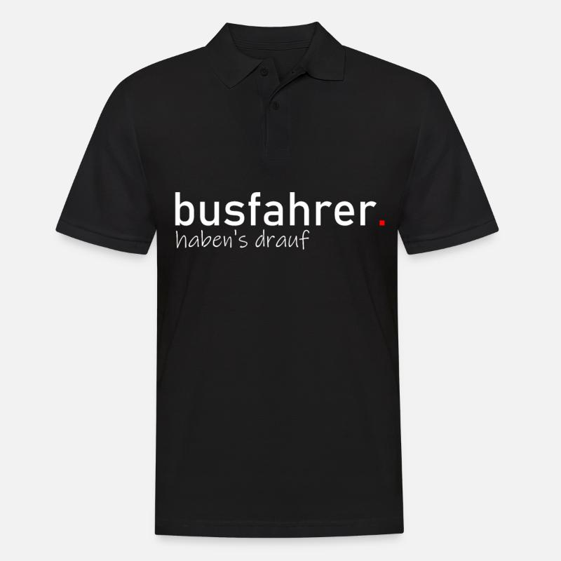 Busfahrer - Männer Poloshirt - Schwarz