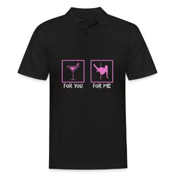 Cadeau de danseuse de pole dance blague dance - Polo Homme - noir - Devant - Kai (181cm)