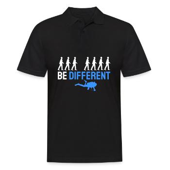 Diver Funny Diving exam badge gift - Men's Polo Shirt - black - Front - Kai (181cm)
