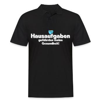 hausaufgaben gefährden meine Gesundheit - Männer Poloshirt - Schwarz - Vorne - Kai (181cm)