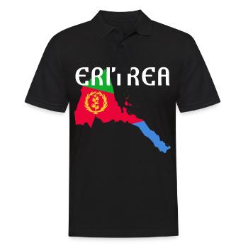Eritrea Map Habesha Flag Gift Idea - Männer Poloshirt - Schwarz - Vorne - Kai (181cm)