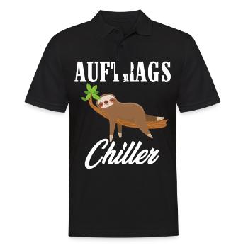 Funny sloth, job shiller, hang out - Men's Polo Shirt - black - Front - Kai (181cm)