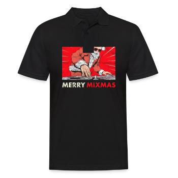 Merry Mixmas Christmas Synthesizer Analog Synth - Men's Polo Shirt - black - Front - Kai (181cm)