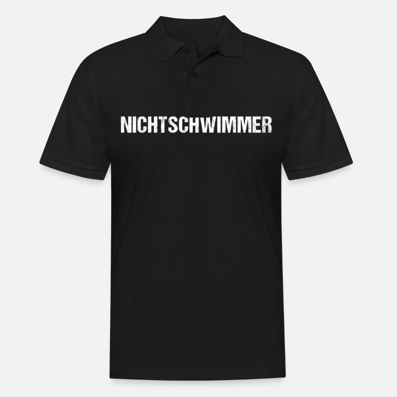 Nichtschwimmer Lustig - Männer Poloshirt - Schwarz