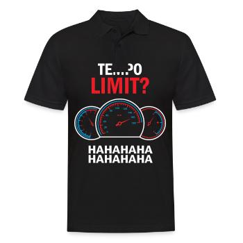 Limite de vitesse les automobilistes excès de vitesse accélèrent les caméras - Polo Homme - noir - Devant - Kai (181cm)