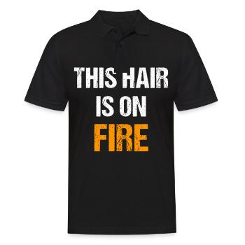 Ces cheveux sont en feu | Rousse au gingembre drôle - Polo Homme - noir - Devant - Kai (181cm)
