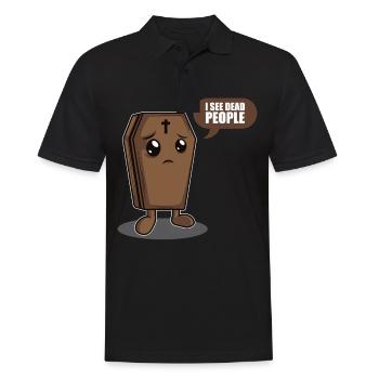 I See Dead People Pathologist Funeral Mortician - Männer Poloshirt - Schwarz - Vorne - Kai (181cm)