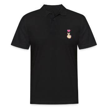 K-Pop Hand Symbol Kpop Heart Korean Love Music - Polo Homme - noir - Devant - Kai (181cm)