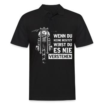 Motorbike If you don't have one you will never ... - Men's Polo Shirt - black - Front - Kai (181cm)