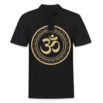 Om Ohm Aum Symbol Spiritual Yoga thé poison - Polo Homme - noir - Devant - Kai (181cm)