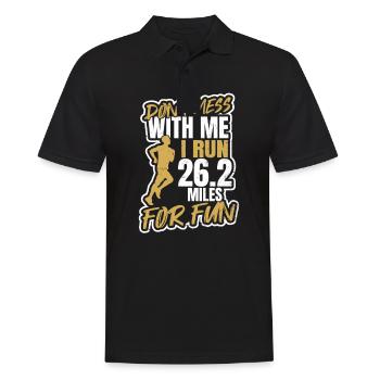 Das Laufen verwirren nicht mit mir lassen Spaß-Geschenk laufen - Männer Poloshirt - Schwarz - Vorne - Kai (181cm)