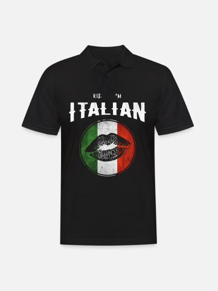 Funny Italian Shirt Italy for Italians - Men's Polo Shirt - black