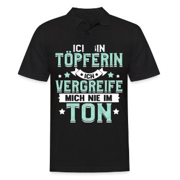 Lustig Töpfern Keramiker Töpfer Keramik Geschenk - Männer Poloshirt - Schwarz - Vorne - Kai (181cm)