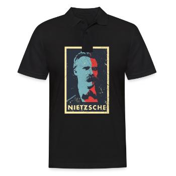 Vintage Philosophie Nietzsche Ubermensch Kant - Männer Poloshirt - Schwarz - Vorne - Kai (181cm)