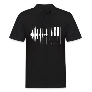 Heartbeat piano piano keyboard musician - Men's Polo Shirt - black - Front - Kai (181cm)