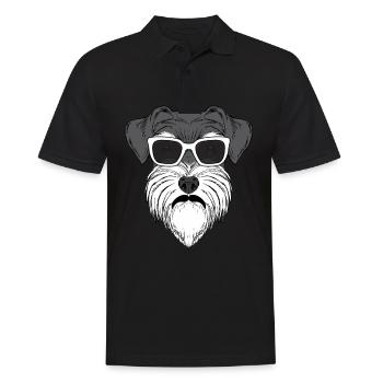 Tee-shirt cool animal schnauzer chien préféré - Polo Homme - noir - Devant - Kai (181cm)