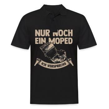 Nur noch ein Moped ich versprechs Zweirad Shirt - Männer Poloshirt - Schwarz - Vorne - Kai (181cm)
