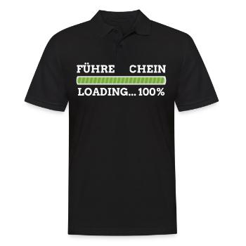 Führerschein loading 100% Auto Moped Prüfung Shirt - Männer Poloshirt - Schwarz - Vorne - Kai (181cm)