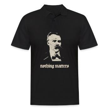 Vintage Nietzsche Philosophie Nihilismus Design Kant - Männer Poloshirt - Schwarz - Vorne - Kai (181cm)