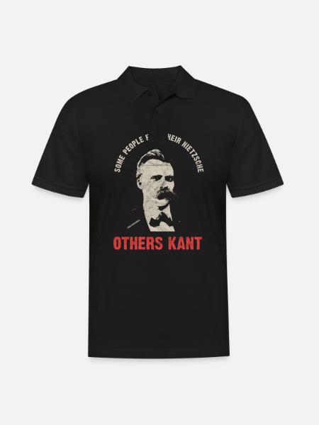 Nietzsche Kant Vintage Philosophie Nihilismus Design - Männer Poloshirt - Schwarz