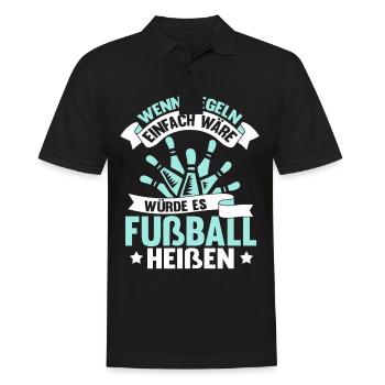 Lustig Bowling Bowlingspieler Kegeln Geschenk - Männer Poloshirt - Schwarz - Vorne - Kai (181cm)