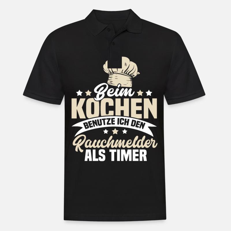 Koch Chefkoch Küchenchef Lustig Spruch Geschenk - Männer Poloshirt - Schwarz