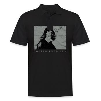 Descartes Cogito Ergo Sum Philosophie Nietzsche - Männer Poloshirt - Schwarz - Vorne - Kai (181cm)