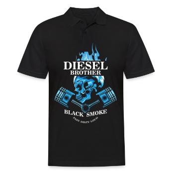 Diesel Brother Black Smoke, Fast Dirty Loud - Polo Homme - noir - Devant - Kai (181cm)