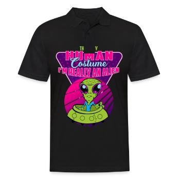 Karneval Alien - Polo Homme - noir - Devant - Kai (181cm)