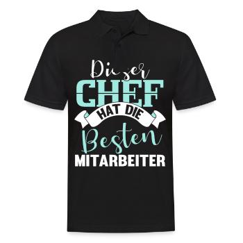Lustig Chef Boss Mitarbeiter Beruf Spruch Geschenk - Männer Poloshirt - Schwarz - Vorne - Kai (181cm)