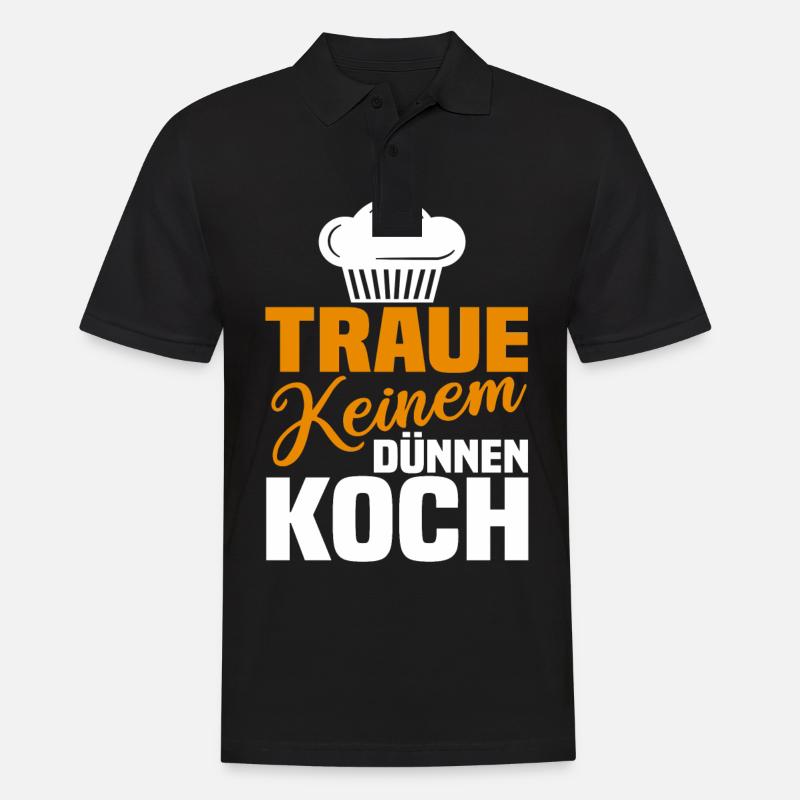 Koch Chefkoch Küchenchef Lustig Spruch Geschenk - Männer Poloshirt - Schwarz