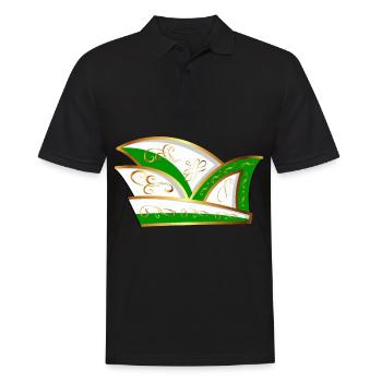 COMMITTEEN HAT GREEN WHITE CARNIVAL fool's cap - Men's Polo Shirt - black - Front - Kai (181cm)