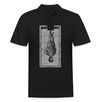 Occult The Hanged Man Tarot Card Vintage - Men's Polo Shirt - black - Front - Kai (181cm)