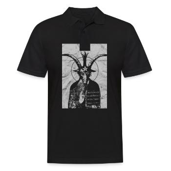 Occult Baphomet Gothic Grunge Satan Devil Black - Men's Polo Shirt - black - Front - Kai (181cm)