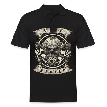 Tournoi de fléchettes Dart Master Skull Darts Player - Polo Homme - noir - Devant - Kai (181cm)