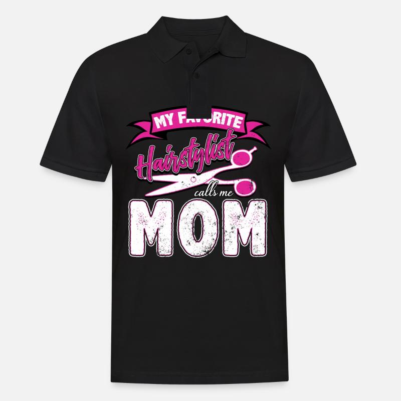 Friseur Mama - Männer Poloshirt - Schwarz