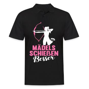 Bogenschießen Pfeil Bogen Lustig Spruch Geschenk - Männer Poloshirt - Schwarz - Vorne - Kai (181cm)