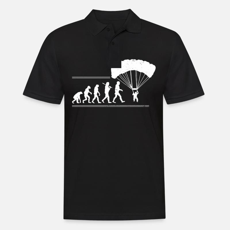 Gleitschirmfliegen - Männer Poloshirt - Schwarz