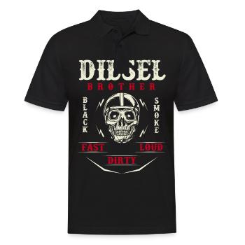 Diesel Power Diesel Brother Black Smoke Dirty Loud - Polo Homme - noir - Devant - Kai (181cm)