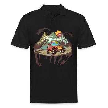 4x4 Vatertag - Männer Poloshirt - Schwarz - Vorne - Kai (181cm)