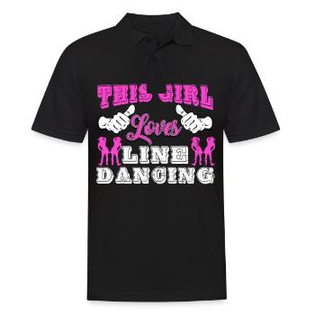 Linedance, Line dancing Linedancer - Männer Poloshirt - Schwarz - Vorne - Kai (181cm)
