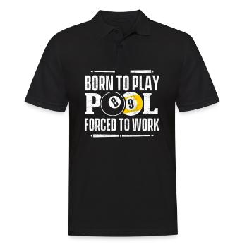 T-shirts de billard drôle de piscine - Polo Homme - noir - Devant - Kai (181cm)