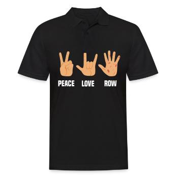 Rudern Ruderer Paddeln Ruderboot Rudersport - Männer Poloshirt - Schwarz - Vorne - Kai (181cm)