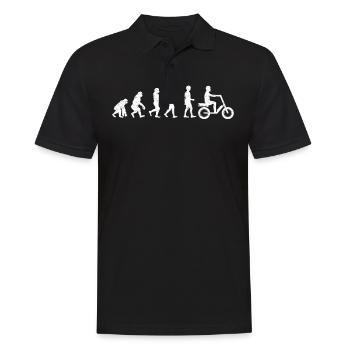 Lustiges Moped Mofa Evolution Geschenk Shirt - Männer Poloshirt - Schwarz - Vorne - Kai (181cm)