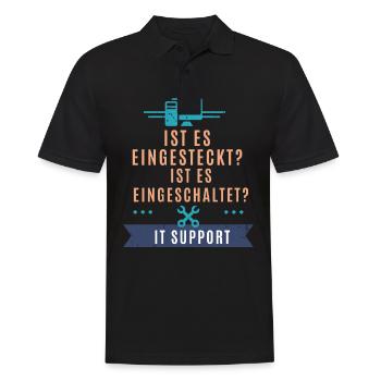 Pc Und Werkzeugsymbol - Tech Support - Männer Poloshirt - Schwarz - Vorne - Kai (181cm)